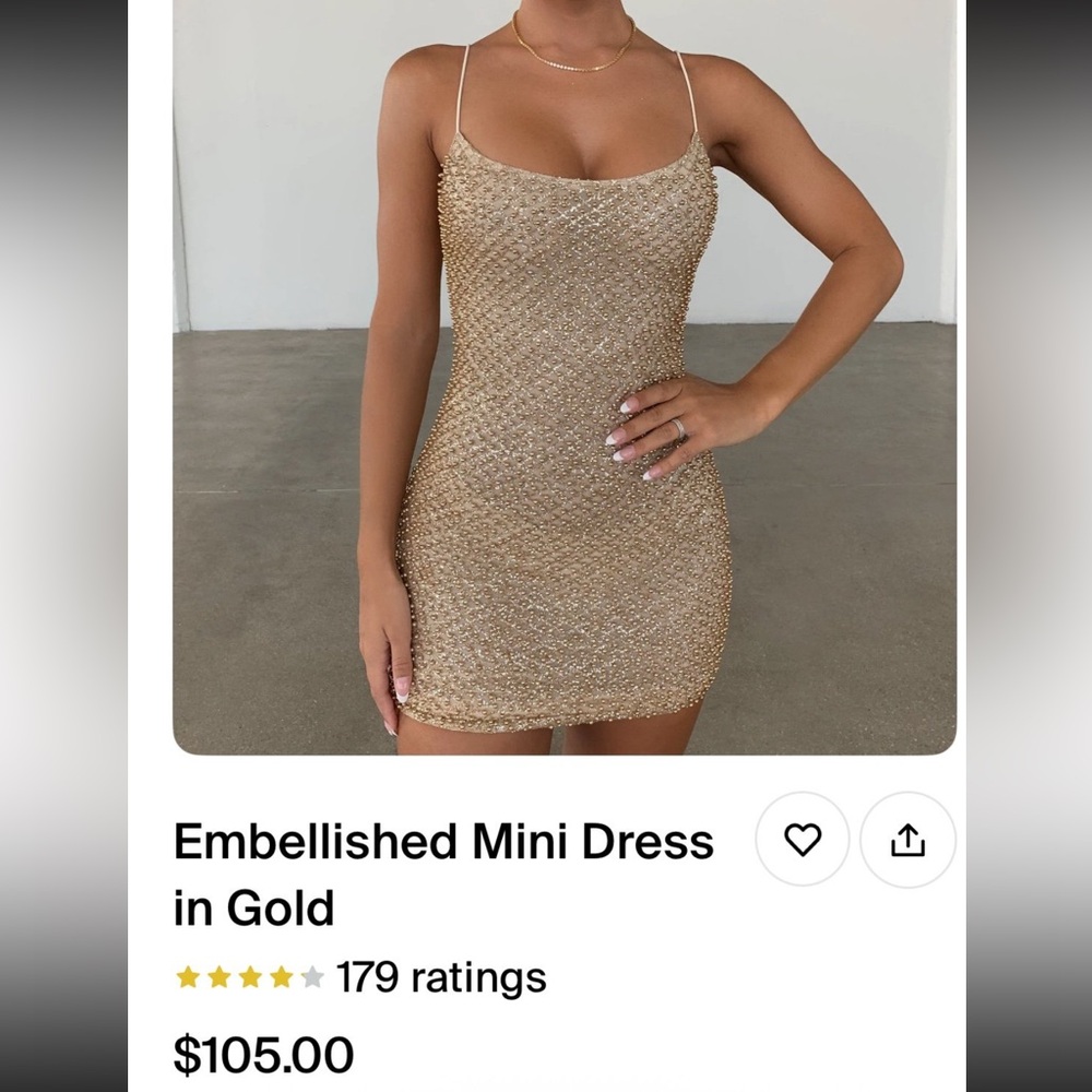 Oh Polly Drop a Glint Mini Dress